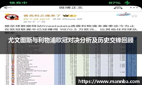 尤文图斯与利物浦欧冠对决分析及历史交锋回顾